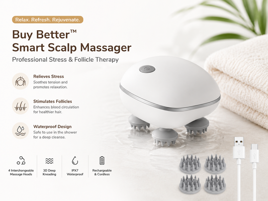 Buy Better™ Smart Scalp Massager | Professional Stress & Follicle Therapy
